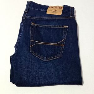 Hollister Men's Dark Blue Jeans Zip Fly 32x34 Classic Straight Or 33x32 Straight